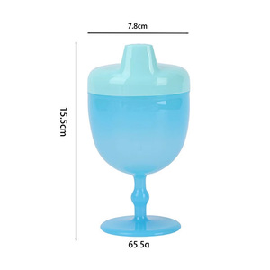 Vaso manual para bebés y niños pequeños, de tallo alto, resistente a roturas y caídas, de material PE, sin asas, para beber, vajilla al por mayor - Product Image 5