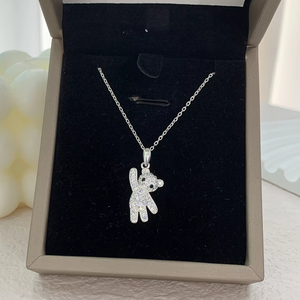 Dainty Teddy <strong>Bear</strong> <strong>Necklace</strong> for Women 925 Silver 14K Gold Plated CZ Cuddy Crystal <strong>Gummy</strong> <strong>Bear</strong> Pendant Jewelry Women Accessories - Product Image 5