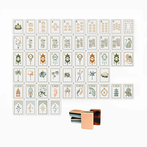 Juego de Mahjong Acrílico <span class=keywords><strong>Tropical</strong></span> de Lujo, Fichas de Diseño con Logotipo Personalizado, Juego de Regalo Silencioso de Alta Gama para Venta al por Mayor y Colección - Product Image 1