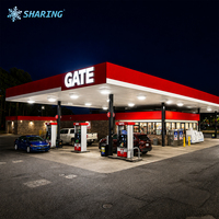 Enseigne personnalisée pour auvent, étanche, extérieure, avec logo 3D en acrylique éclairé par LED, pour station-service