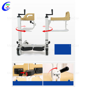 Fauteuil roulant pliable multifonctionnelle, équipement de rééducation médicale, fauteuil de transfert manuel - Product Image 4