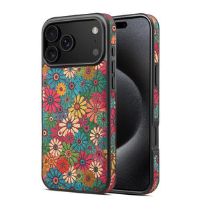 Funda de teléfono móvil Girls Trends Flowers para iPhone 17 Pro, fundas de teléfono móvil de cuero PU, compatible con carga inalámbrica y soporte para coche - Product Image 2