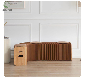 Modern Living Room Compress Fold Kraft Paper <strong>Stool</strong> 42cm Commercial Exhibition Bench Paper for Living Room and <strong>Office</strong> - Product Image 2