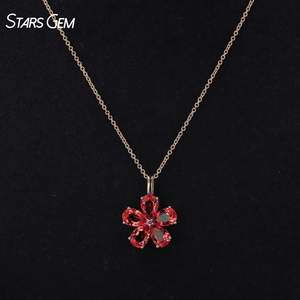 Starsgem - Cadena de Oro Sólido de 10K con Colgante de Esmeralda de Laboratorio de 1.94-2.84ct, Corte Pera, Estilo Clásico, para Compromiso, Boda o Fiesta - Product Image 2