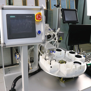 Nouvelle ligne de production CNC laser à fibres rotative multi-stations avec inspection des défauts par caméra CCD et rejet automatique pour couvercles de lampes LED - Product Image 5