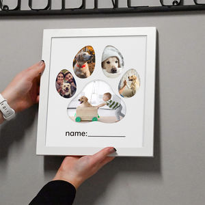 <span class=keywords><strong>Pet</strong></span> Paw baskı fotoğraf çerçeveleri için <span class=keywords><strong>Pet</strong></span> anıt hediye köpek resim çerçevesi kişiselleştirilmiş el yapımı pençe baskı kiti sevimli hediyeler - Product Image 4