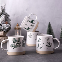 Articles de décoration de Noël les plus vendus 13oz tasses blanches tasse à café en céramique avec logo personnalisé