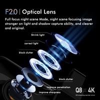 Anytek Q8 rétroviseur avant et arrière double dashcam full hd 2160p véhicule blackbox dvr gps wifi double caméra dash cam 4k
