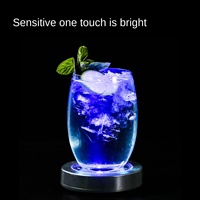 Posavasos LED con Base de Lámpara y Soporte para Botellas y Vasos, de ABS, para Bares y Fiestas en Clubes