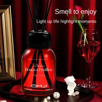 Diffuseur de parfum Rose Leaf Reed 110ml, romantique, confortable, moderne, élégant, parfum d'ambiance longue durée, couverture 30%, personnalisable, unisexe