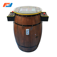Machine de jeu d'arcade de style baril de chêne, table de cocktail d'arcade, jeu d'arcade classique pour 2 joueurs, pour bar