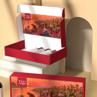 Scatola per Vino in Cartone Ecologico di Lusso Personalizzata, Confezione Regalo Stampata di Alta Qualità per Bicchieri da Vino Grandi