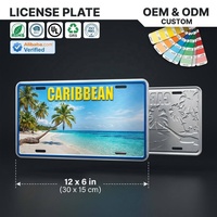 Plaque d'immatriculation en aluminium 3D personnalisée en relief, style vintage, voyage tropical, Bali, Thaïlande, Caraïbes, Maroc, 6x12 pouces, imperméable, décoration