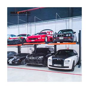 Hidrolik Double Parker taman luar ruangan 2 tiang Lift parkir penumpuk mobil - Product Image 1