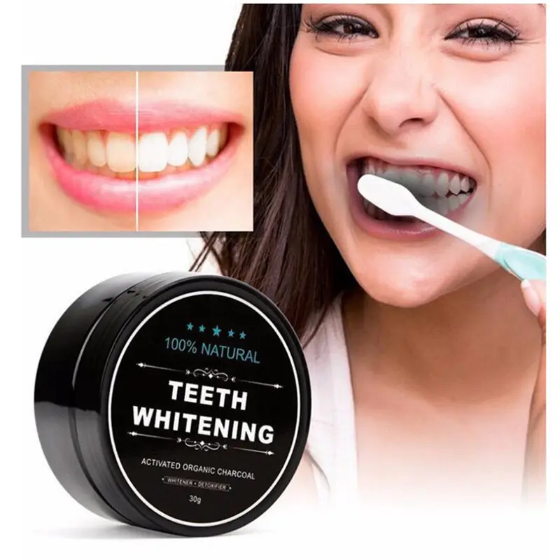 Organic Coconut Activated Charcoal Natural Teeth Whitening Powder Dental 30g