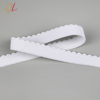 Bande élastique en forme de croissant de 1,5 cm de flexibilité, noire et blanche, accessoires de sous-vêtements, bande élastique