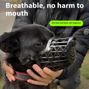 Conjunto de Correa y Bozal de Nailon para Perro, Anti-Mordidas, Diseño de Pico de Pato, Patrón Sólido, Ecológico, Duradero, Accesorio para Mascotas con Cinta para Cachorros - Product Image 4