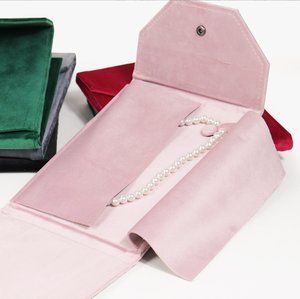 Bolsa de terciopelo de alta gama personalizada con botones de perlas, bolsa portátil multifuncional para guardar y exhibir conjuntos de aretes. - Product Image 3