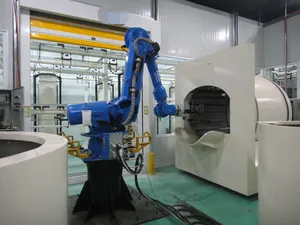 Vỏ làm Robot silica Sol đầu tư thiết bị đúc chính xác máy làm vỏ hoàn toàn tự động hệ thống làm vỏ