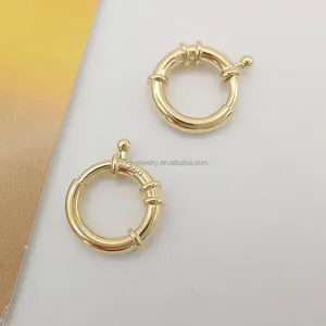 Connector Clasp Pure Gold Jewelry Findings Real Yellow Gold Clasp For Necklace DIY Gold Accessory