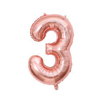 Ballon chiffre 40 pouces or rose en aluminium Mylar, gonflable à l'hélium, pour décoration d'anniversaire et célébration de maillots de repère