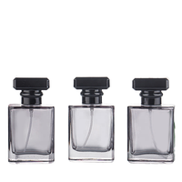 Flacons de parfum carrés en verre avec atomiseur à pompe, sérigraphie, portables et rechargeables