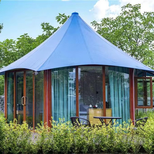 Verre de luxe en plein air safari glamping <span class=keywords><strong>yourte</strong></span> tente de villégiature avec salle de bain à vendre - Product Image 3