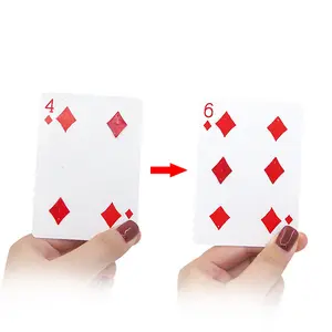 Neuankömmling 4 bis 6 Magic Trick Card Professional Vier Wechsel zu sechs Zaubertricks Karten Prop Toy für Magier