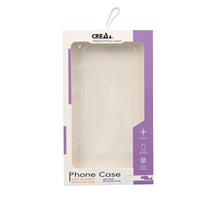 Boîte d'emballage pour téléphone en carton recyclé avec logo personnalisé, gaufrage et lamination mate, insert en PVC
