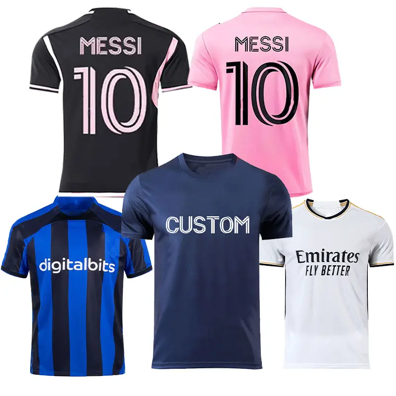 Hochwertige Mode Fußball bekleidung mit Logo und Zahlen Männer billige Fußball Sport tragen atmungsaktive Uniformen Fußball