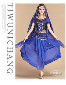 Jh773 festivali arap prenses kostümleri 6 adet hint dans oyalamak <span class=keywords><strong>Bollywood</strong></span> göbek kostüm parti Cosplay prenses fantezi kıyafet - Product Image 5