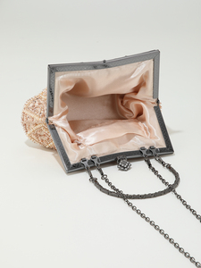 Bell Vintage Handmade Beaded Embroidered Square Chain Strap <b>Clutch</b> <b>Wedding</b> Evening Bag Fashion Women Banquet Elegant Luxury - Product Image 6