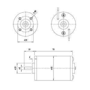 LND L4570 맞춤형 6V 45mm 영구 자석 고토크 브러시드 DC 모터 1350RPM (가전제품, 보트, 선풍기, 스마트 홈용) - Product Image 5