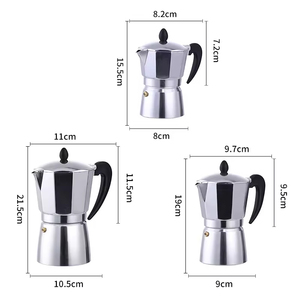Moka Pot en aluminium italien Machine à café expresso <span class=keywords><strong>pour</strong></span> cuisinière à gaz Classic Coffeeware Home Barista Accessoires - Product Image 6