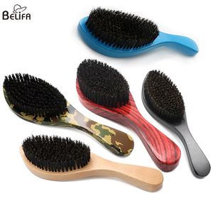 Nuovo <span class=keywords><strong>Kit</strong></span> di Spazzole per la Cura della <span class=keywords><strong>Barba</strong></span> da Uomo: Spazzola Curva in Setole di Cinghiale per Onde e <span class=keywords><strong>Barba</strong></span>, Pennello da <span class=keywords><strong>Barba</strong></span> - Product Image 4