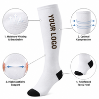 Chaussettes d'équitation haute performance, sur mesure, anti-transpiration, à compression, pour l'équitation, design OEM.