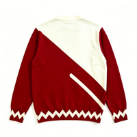OEM Maßgeschneiderte Jacke Mantel Kapa Alpha Psi Stil Varsity Herrenbekleidung Pullover mit Brustlogo Rot und Weiß Einreihige Strickjacken