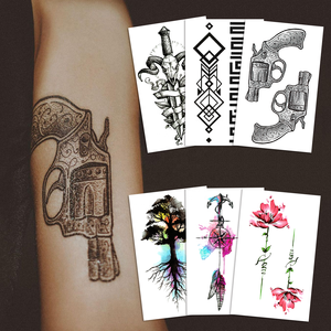 Kostenlose Muster Herren Fake Body Wassertransfer Tattoo Aufkleber Wasserdicht Umweltfreundliches Papier Temporär Sexy & Modisch Langanhaltend - Product Image 2