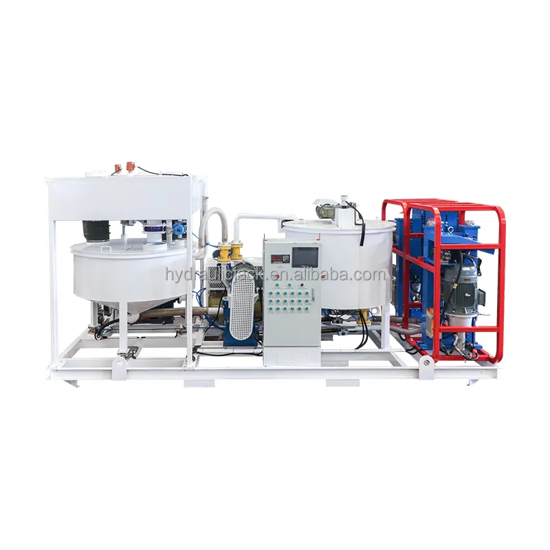 Industrial efficient mortar cement grout pump batching mixing plant station for rock grouting