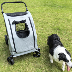 चीन प्रीमियम अतिरिक्त मध्यम और बड़े कुत्ते के स्ट्रेलर बहुमुखी xl फोल्डेबल और वाटरप्रूफ डॉग स्ट्रेलर - Product Image 5