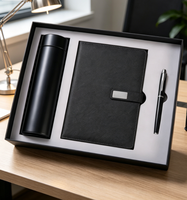 Ensemble cadeau carnet et stylo, carnet A5, cadeau d'affaires, tasse isotherme, ensemble de carnet personnalisable avec stylo et bouteille d'eau
