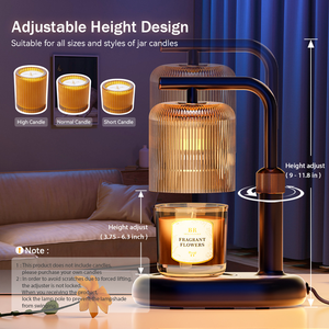 Lampe chauffe-cire électrique sans flamme 50W GU10 avec fonction minuterie pour bougies parfumées - Product Image 5