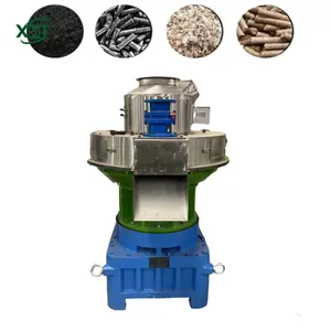 Automatic wood fuel pellet production line 6mm pellet sawdust rice husk straw pellet machine