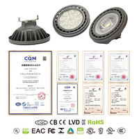 Mini projecteur LED haute puissance 12W 1050LM 100-240V, base GU10 réglable, 36 niveaux de luminosité, température de couleur réglable