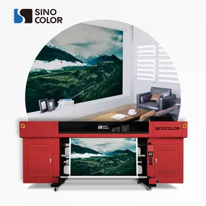 Qualified best Sinocolor wholesale price large format 2/3.2m i3200 head digital inkjet uv roll to roll label printer machine