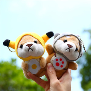 Lindo peluche de oso <span class=keywords><strong>Akita</strong></span> <span class=keywords><strong>Inu</strong></span> Shiba <span class=keywords><strong>Inu</strong></span> de algodón PP, colgante creativo para llavero de coche y mochila escolar, con técnica de lavado y alivio del estrés, de fábrica - Product Image 2