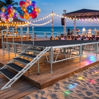Scène de concert mobile tout-terrain portable pour événements intérieurs et extérieurs, plateforme en aluminium modulaire pour spectacle de lumière