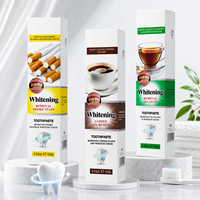 Dentifrice blanchissant 120g, éliminateur de taches, café, thé, fumée, mauvaise haleine, rafraîchisseur d'haleine, menthe, soins bucco-dentaires