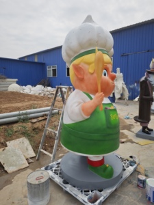 Estatua de <span class=keywords><strong>Chef</strong></span> Gordo de Fibra de Vidrio, Tamaño Real, para Decoración de Cocina de Restaurante o Publicidad - Product Image 5