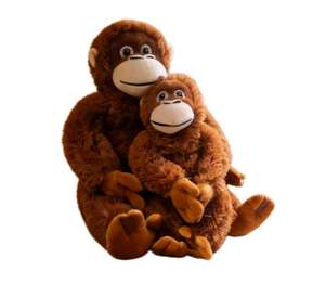 Peluche de Mono Rojo de 60 cm, Juguete de Peluche de Gorila Adorable con Brazos Largos, Peluche Suave de Mono Gorila - Product Image 5